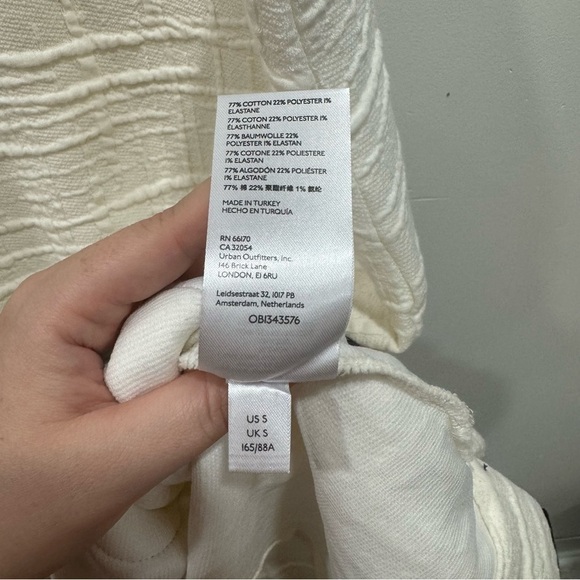 Anthropologie Maeve Patch Pocket Mini Dress White Black Size Small - Picture 10 of 11